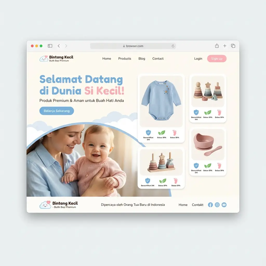 Preview Landing Page BabyNest Products