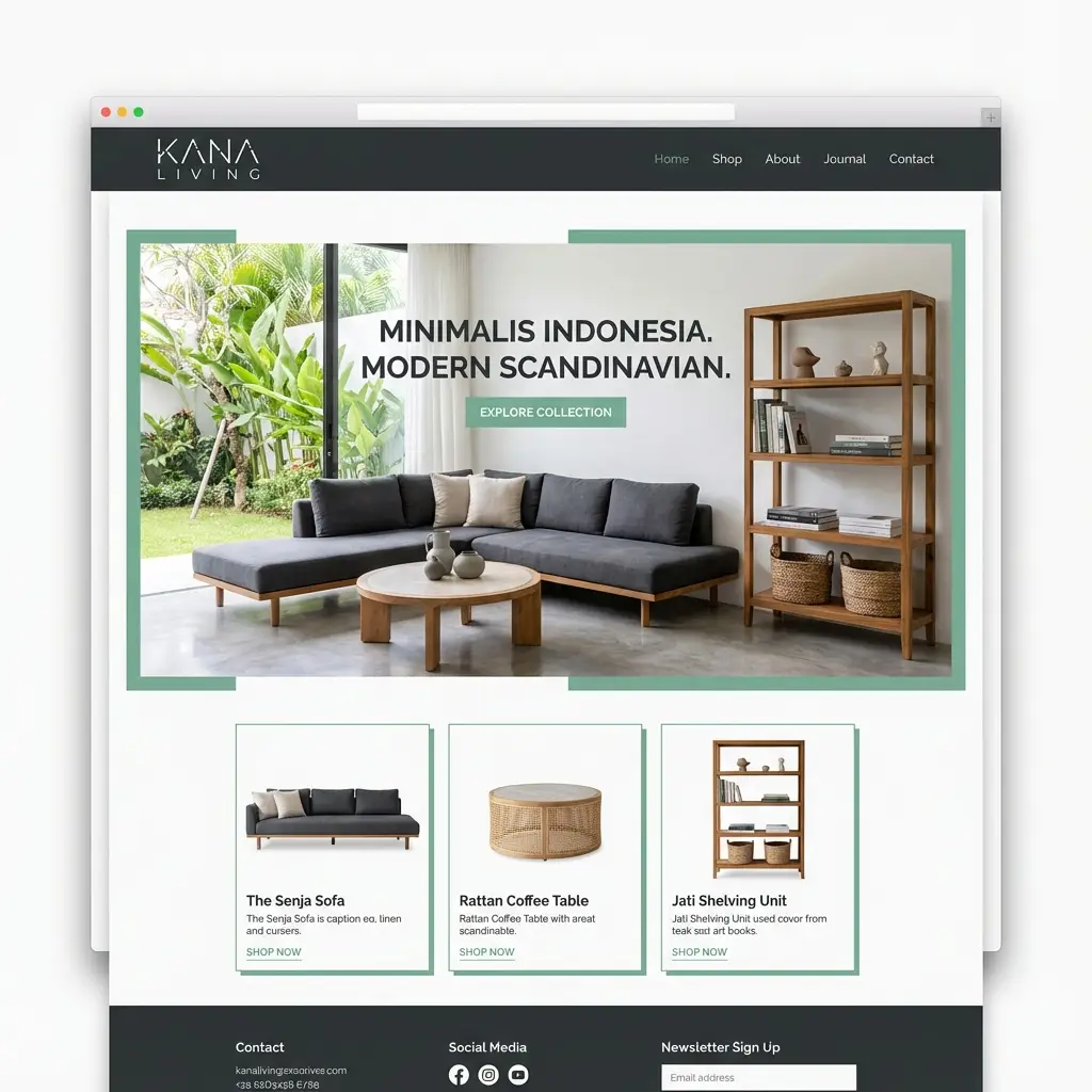 Preview Landing Page Rumah Minimalis Furniture