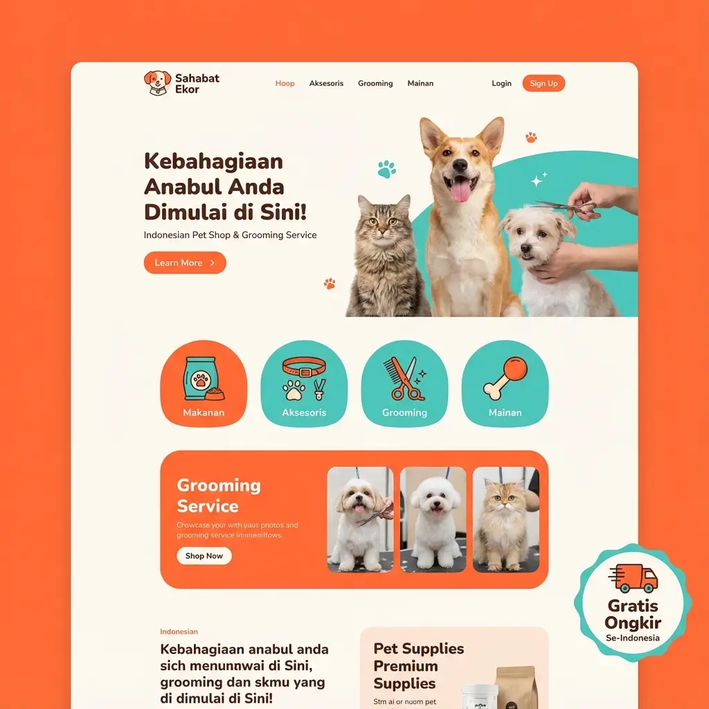 Preview Landing Page PawPaw Pet Shop