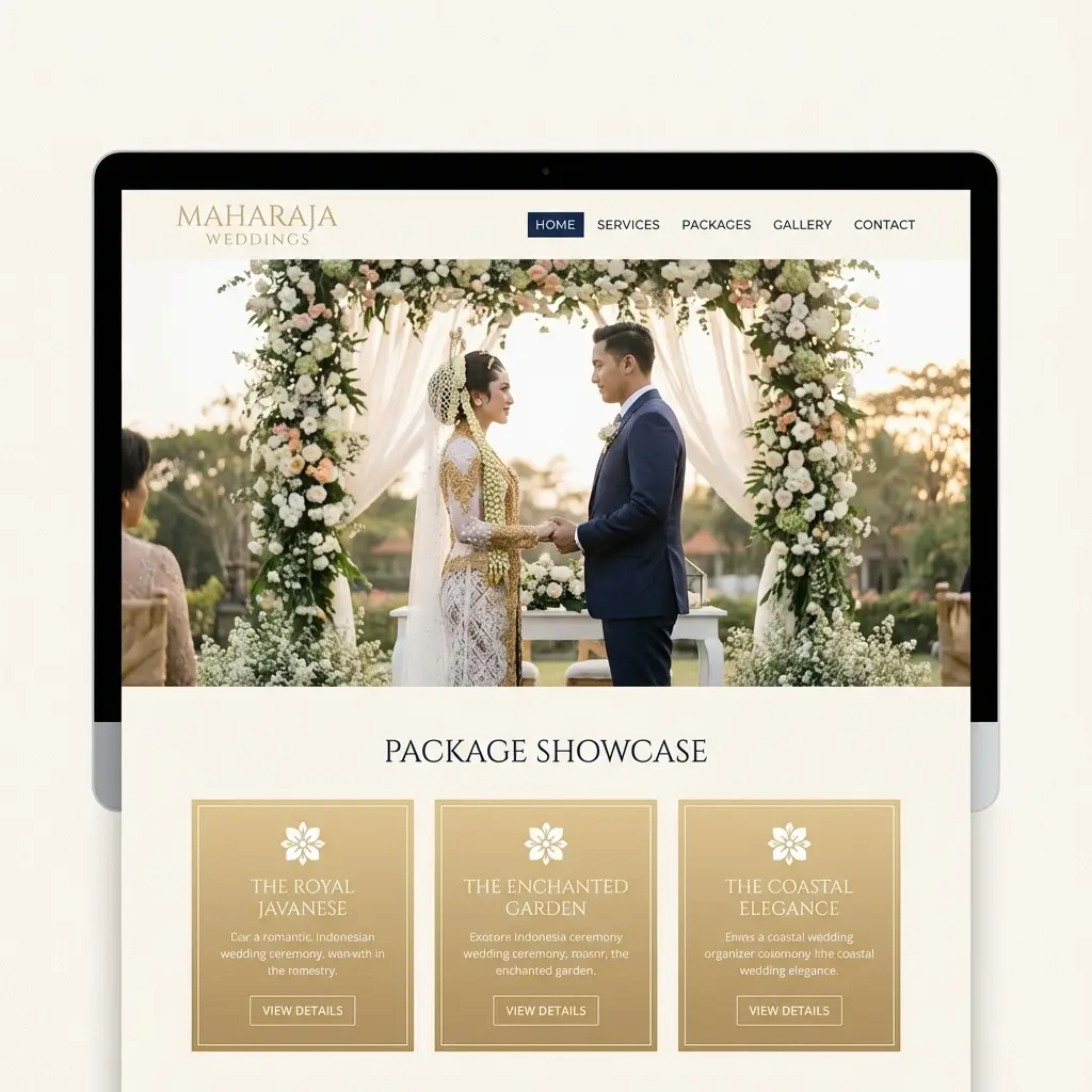 Preview Landing Page Eternal Wedding WO