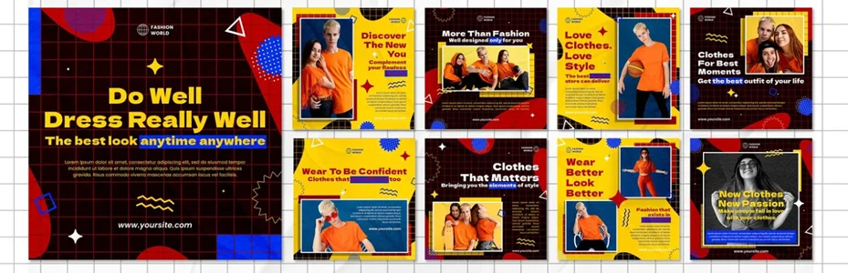 Contoh konten social media lifestyle dengan tema earthy - desain feed Instagram aesthetic